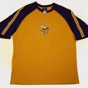 Minnesota Vikings Reebok t-shirt 2XL XXL Skol Yellow Gold Purple Minneapolis MN